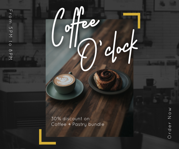 Coffee O'clock Facebook Post Design Image Preview