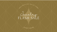 Elegant Jewelry Flash Sale Facebook Event Cover Design