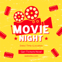 Movie Night Tickets Instagram Post Design