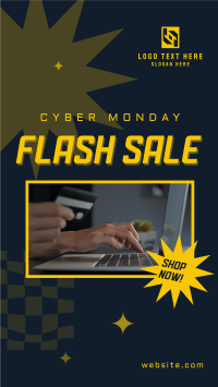 Cyber Flash Sale Whatsapp Story Design