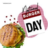 Fun Burger Day Instagram Post Design