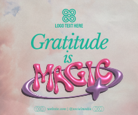 Metallic Magic Gratitude  Facebook Post Design