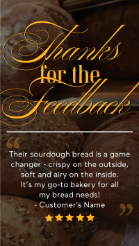 Bread and Pastry Feedback Instagram Story Design