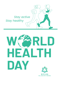 World Health Fitness Poster Design