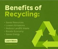 Recycling Benefits Facebook Post Design