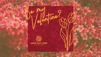 Sweet Floral Valentine Facebook event cover Image Preview