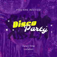 Disco Fever Party Instagram Post Design