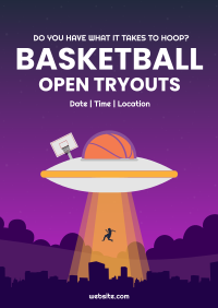 Basketball UFO Flyer Design