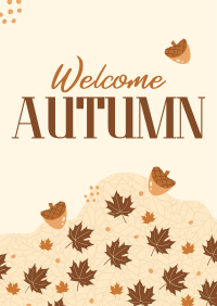 Autumn Season Greeting Poster Design