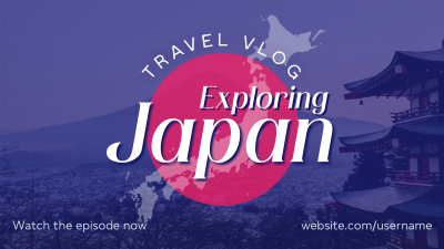 Japan Vlog Facebook event cover Image Preview