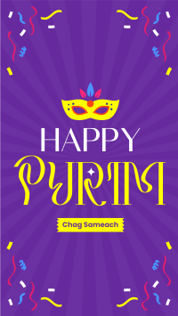 Burst Purim Festival Facebook story Image Preview