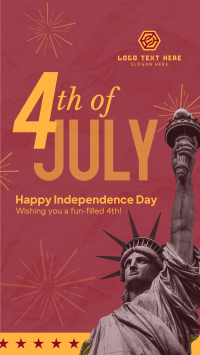 Fourth of July Greeting TikTok video Image Preview