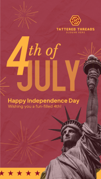 Fourth of July Greeting TikTok Video Image Preview