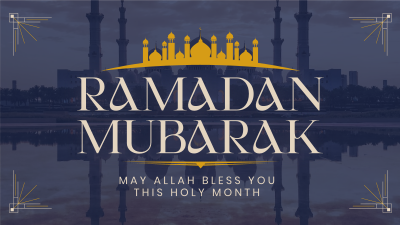 Mosque Silhouette Ramadan Facebook event cover Image Preview