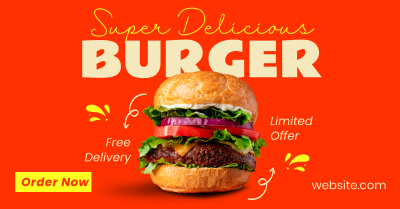 The Burger Delight Facebook ad Image Preview
