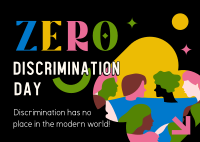 Zero Discrimination Diversity Postcard Design