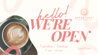 Open Coffee Shop Cafe Facebook event cover Image Preview