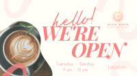 Open Coffee Shop Cafe Facebook Event Cover Image Preview