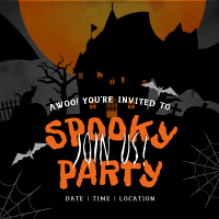 Haunted House Party Instagram Post Design