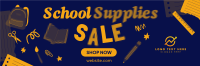 School Supplies Sale Twitter Header Preview