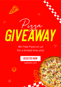 Pizza Giveaway Poster Design