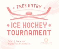 Ice Hockey Tournament Facebook Post Design
