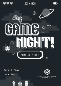 Pixelated Game Night Flyer Image Preview