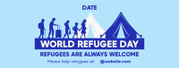 Welcome Refugee Day Facebook cover Image Preview