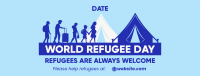 Welcome Refugee Day Facebook Cover Image Preview