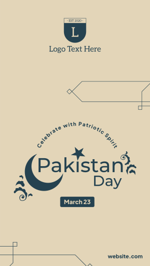 Pakistan Day Ornaments Facebook story
