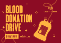 Blood Donation Drive Postcard Design