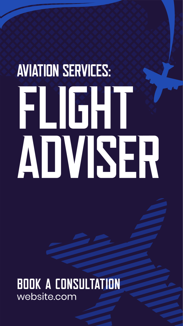 Aviation Flight Adviser Instagram Story Design Image Preview