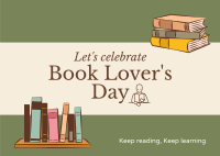 Book Lovers Celebration Postcard Design