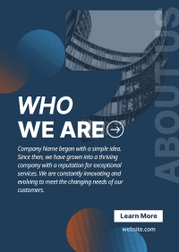 Corporate About Us Quote Poster Image Preview
