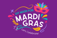 Mardi Gras Mask Pinterest Cover Design