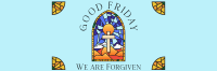 Good Friday Stained Glass Twitter header (cover) Image Preview