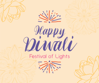 Lotus Diwali Greeting Facebook post Image Preview