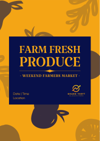 Farmers Market Produce Poster Image Preview