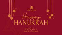 Simple Hanukkah Greeting Facebook Event Cover Design