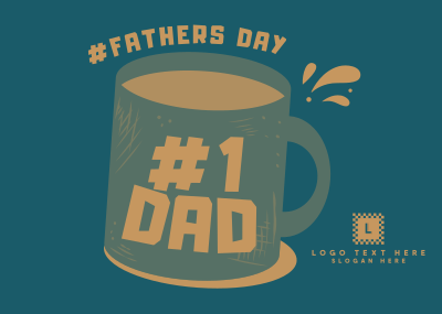 Father's Day Coffee Postcard Image Preview