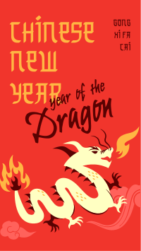 Playful Chinese Dragon Instagram Story Design