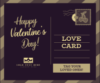 Valentine's Day Postcard Facebook Post Design