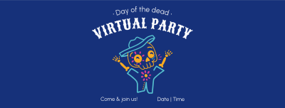 Day Of The Dead Virtual Party Facebook cover Image Preview