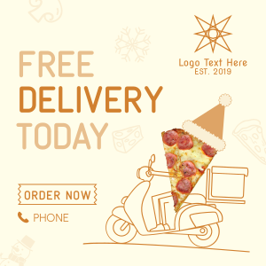 Holiday Pizza Delivery Instagram post Image Preview