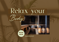 Relaxing Body Massage Postcard Design