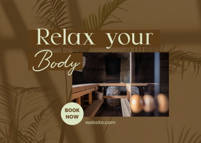 Relaxing Body Massage Postcard Image Preview