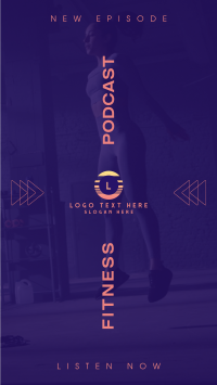 Minimalist Fitness Talk Facebook Story Design