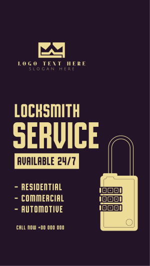 Locksmith Services Facebook story Image Preview