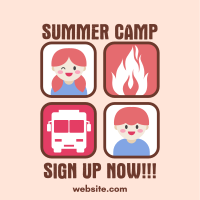 Summer Camp Registration Instagram Post Design