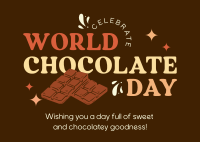 Today Is Chocolate Day Postcard Design